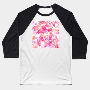 Pink Foliage Baseball T-Shirt